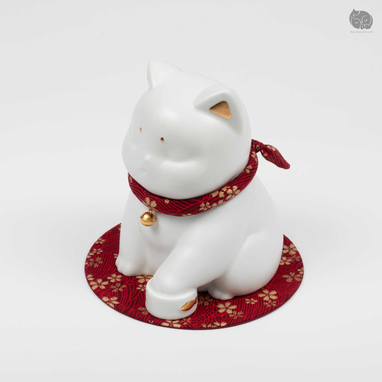 Ivory White Handmade Ceramic Urn for Cats