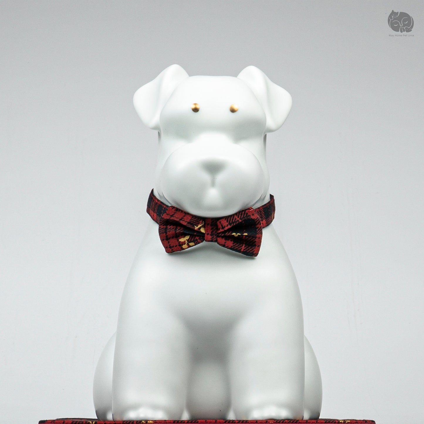 Ivory White Handmade Ceramic Urn for Dogs - Suitable for Terriers