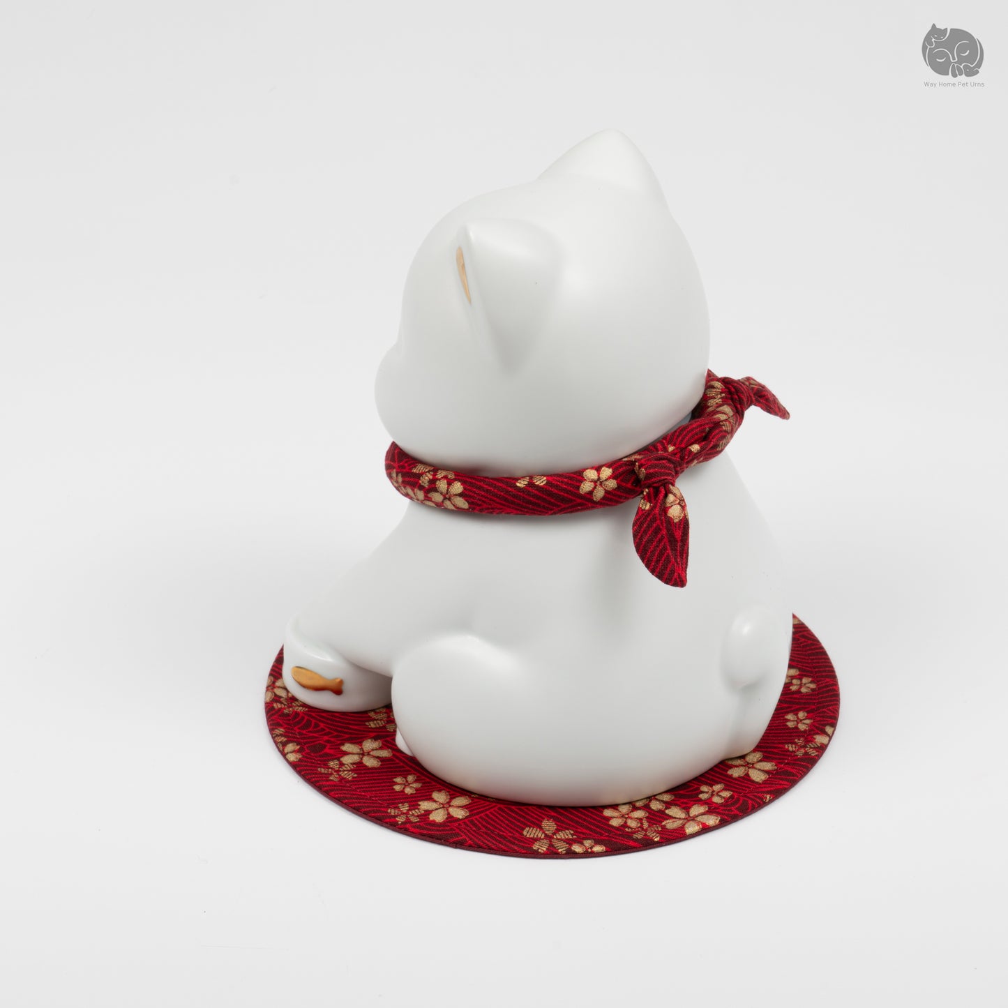 Ivory White Handmade Ceramic Urn for Cats