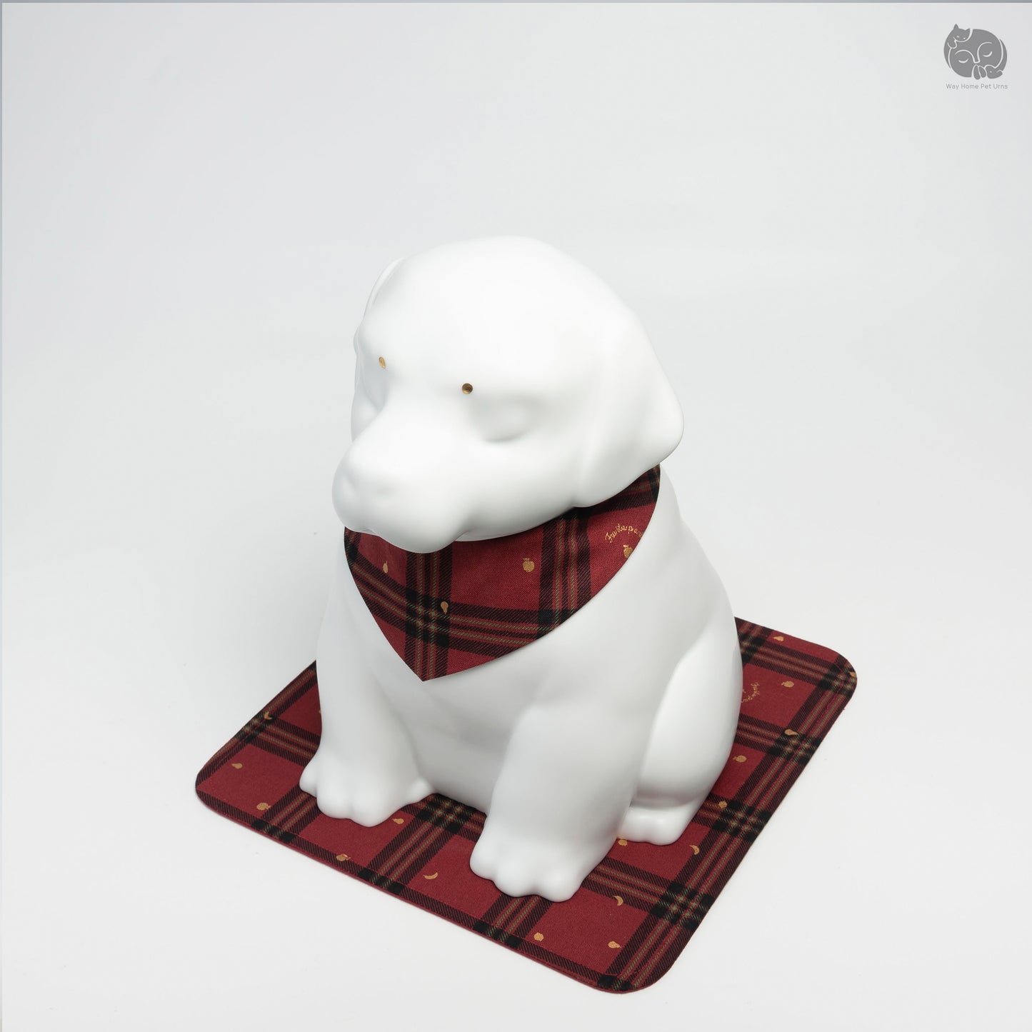 Ivory White Handmade Ceramic Urn for Dogs - Suitable for Labrador and Golden Retriever