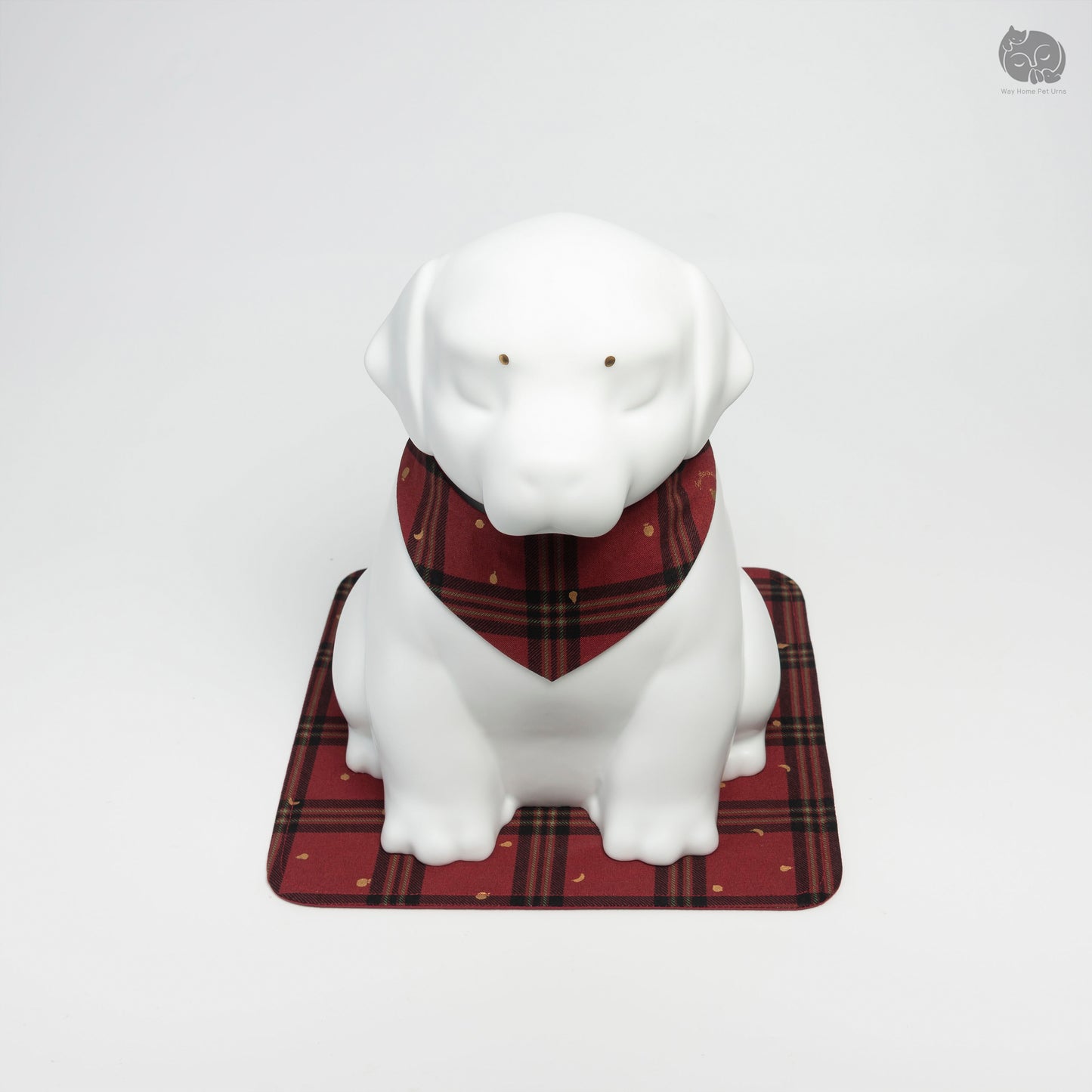 Ivory White Handmade Ceramic Urn for Dogs - Suitable for Labrador and Golden Retriever