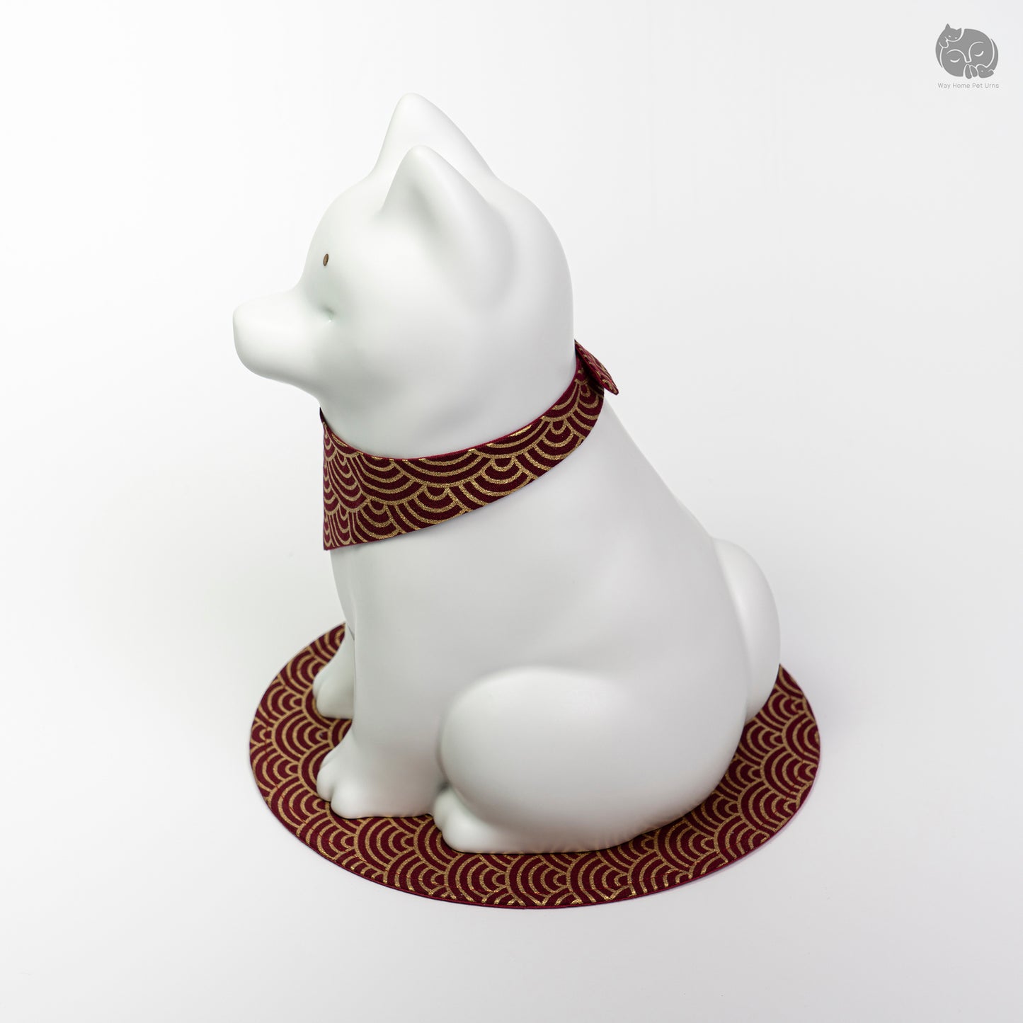 Ivory White Handmade Ceramic Urn for Dogs - Suitable for Husky, German Shepherd and Shiba