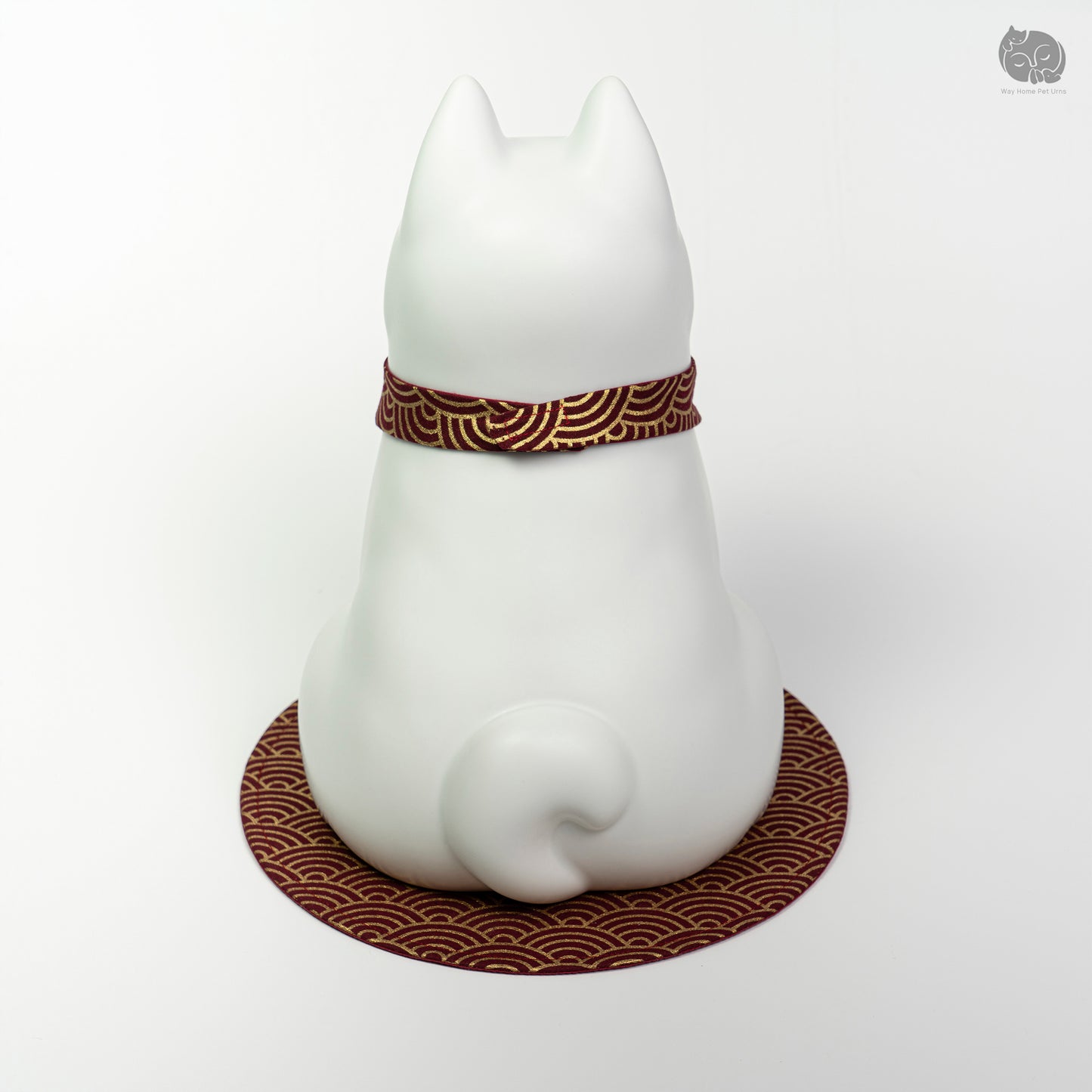 Ivory White Handmade Ceramic Urn for Dogs - Suitable for Husky, German Shepherd and Shiba