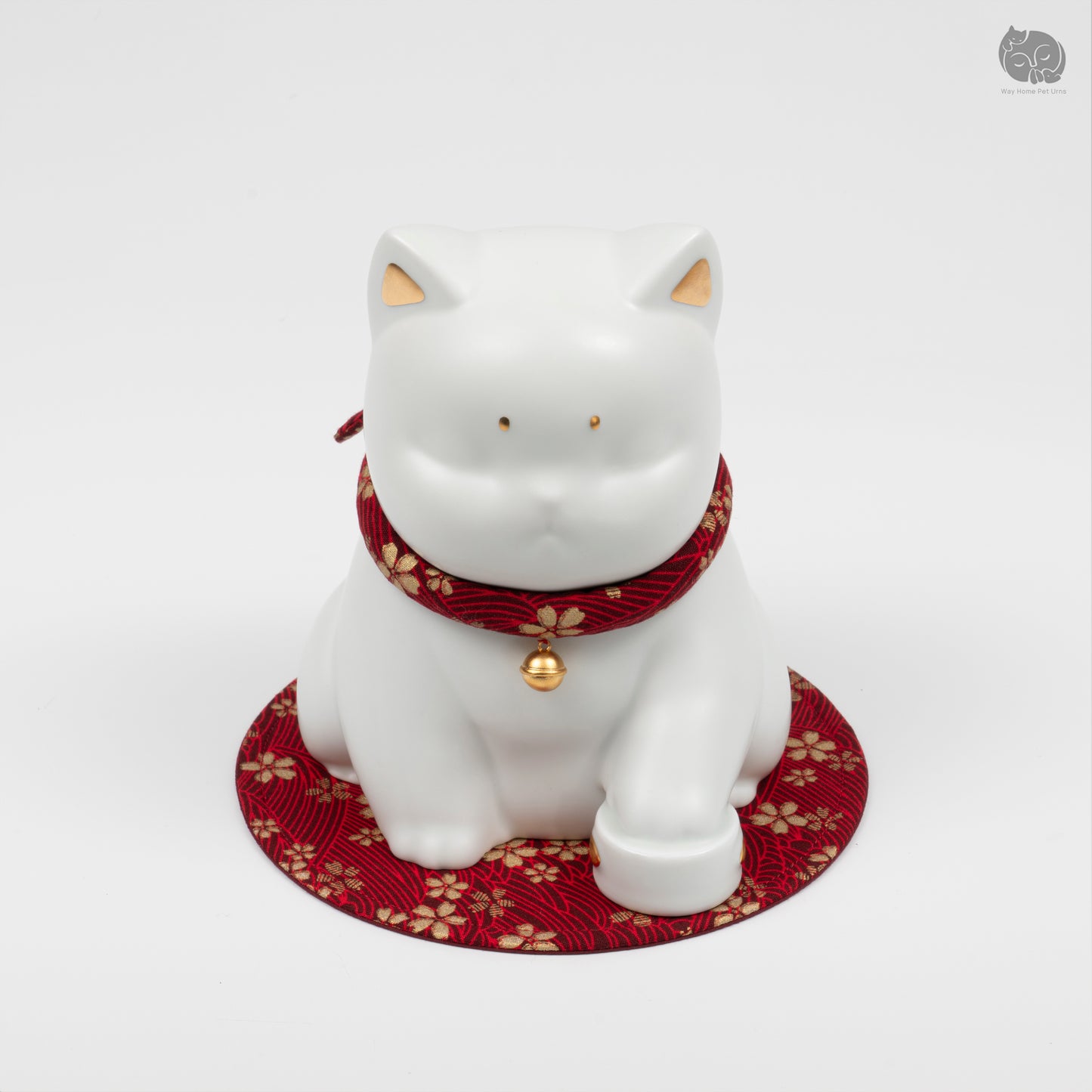 Ivory White Handmade Ceramic Urn for Cats