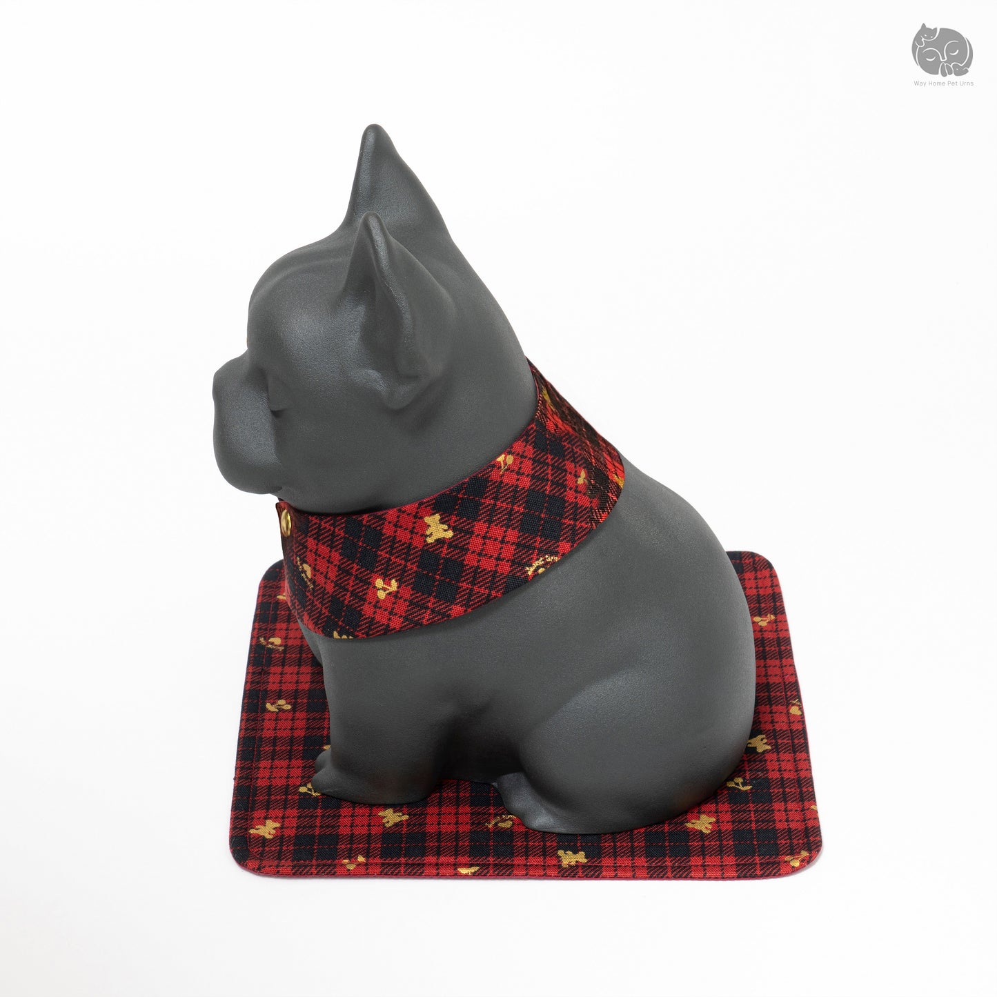 Obsidian Black Handmade Ceramic Urn for Dogs - Suitable for Bulldog and Boston Terrier