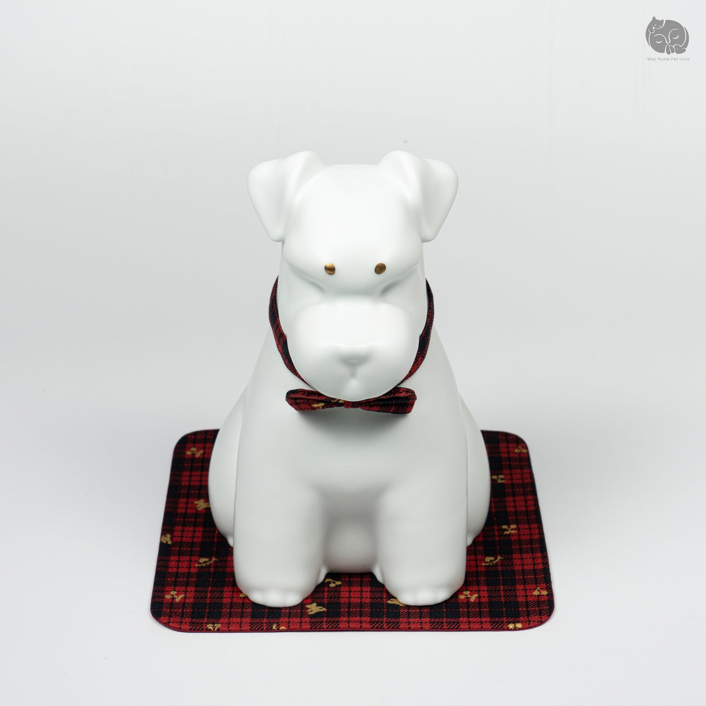 Ivory White Handmade Ceramic Urn for Dogs - Suitable for Terriers