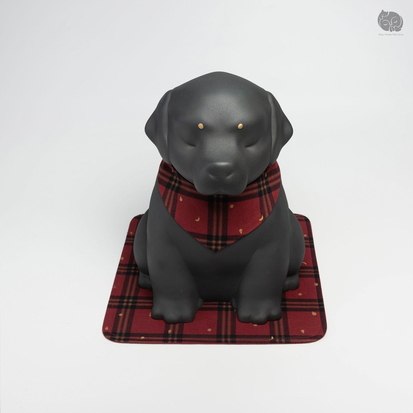 Obsidian Black Handmade Ceramic Urn for Dogs - Suitable for Labrador and Golden Retriever