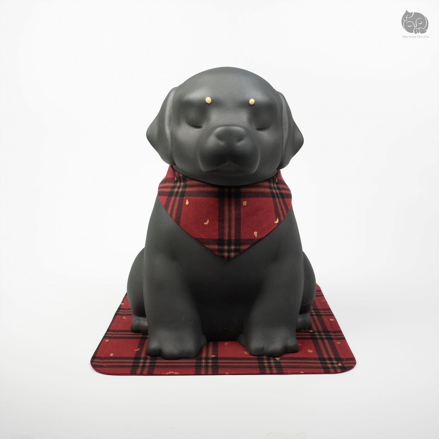 Obsidian Black Handmade Ceramic Urn for Dogs - Suitable for Labrador and Golden Retriever