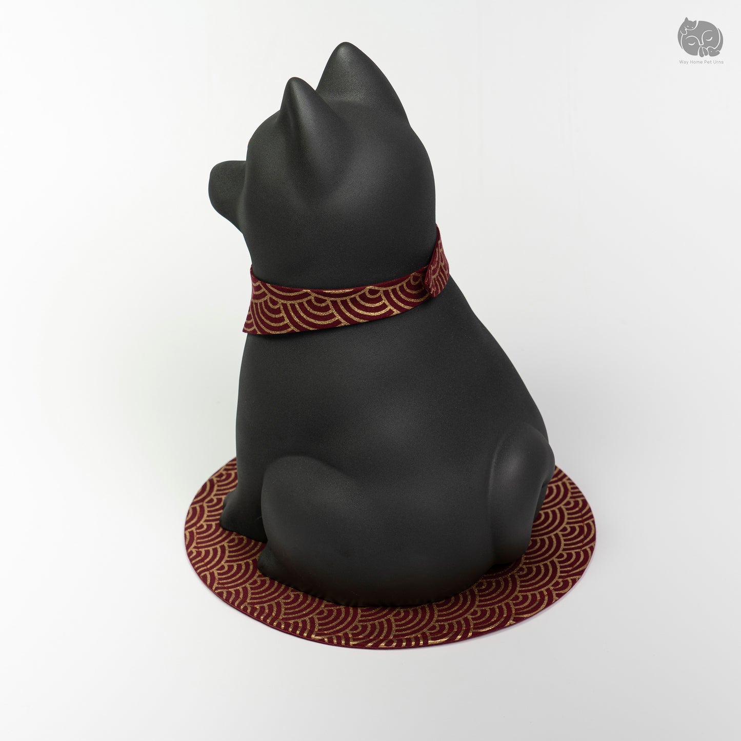 Obsidian Black Handmade Ceramic Urn for Dogs - Suitable for Husky, German Shepherd and Shiba