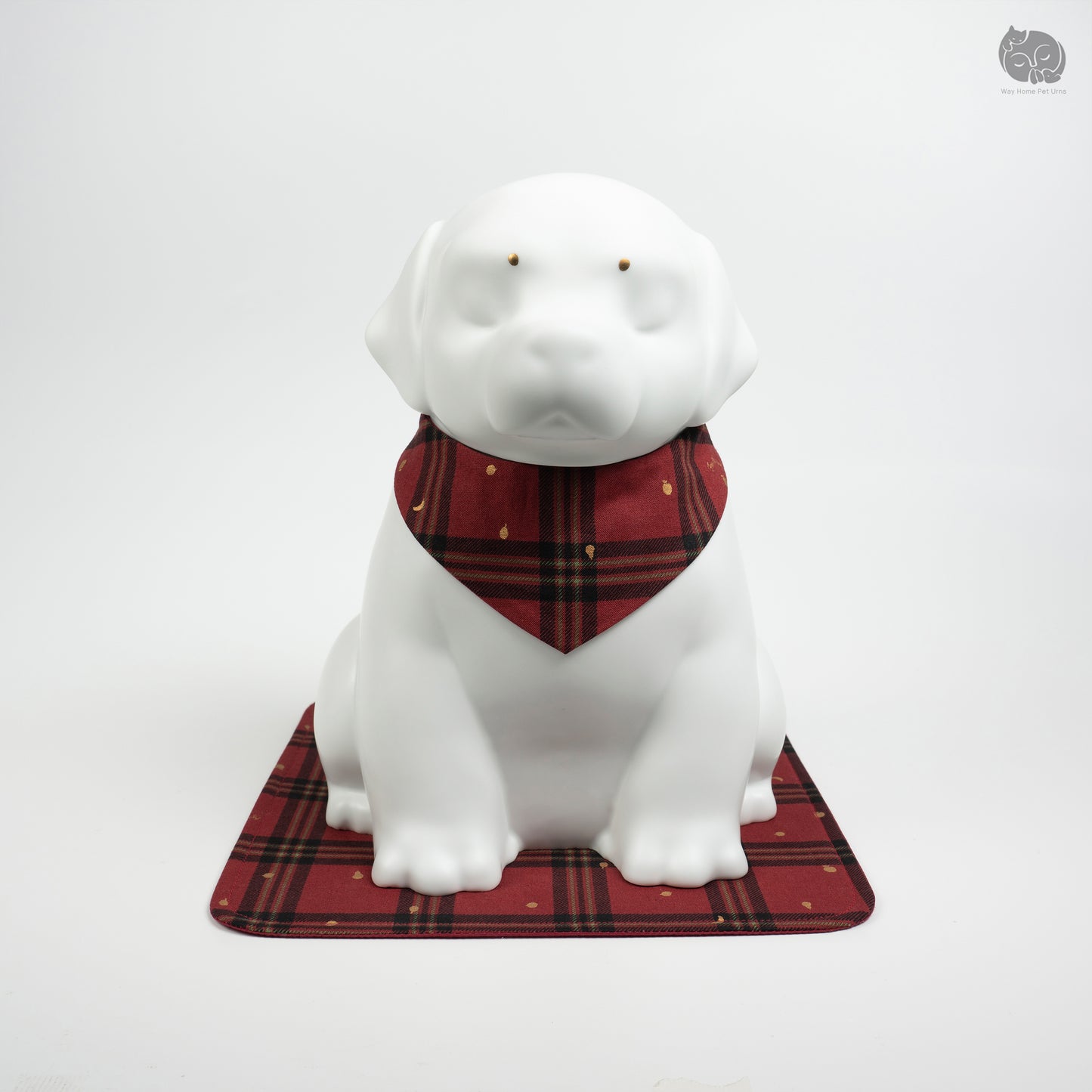 Ivory White Handmade Ceramic Urn for Dogs - Suitable for Labrador and Golden Retriever