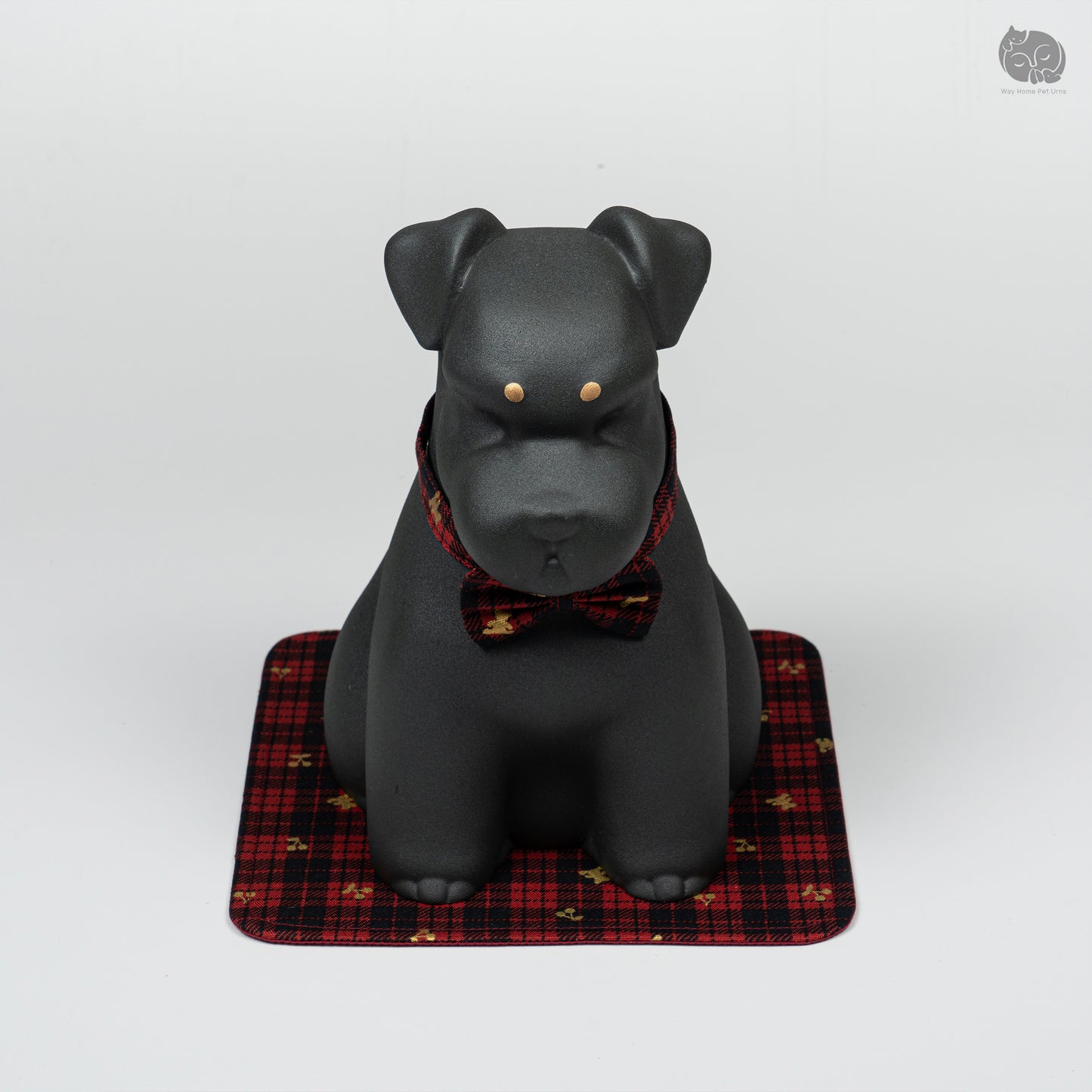 Obsidian Black Handmade Ceramic Urn for Dogs - Suitable for Terriers