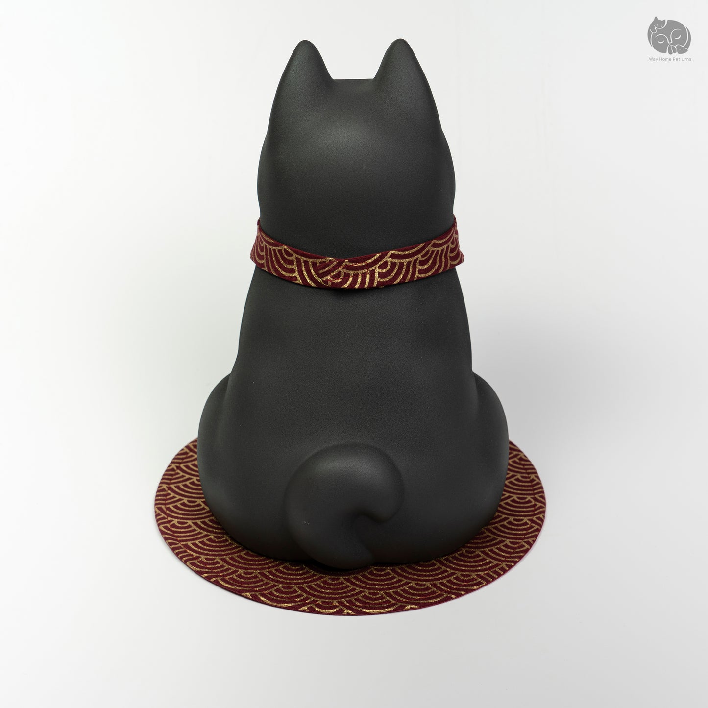 Obsidian Black Handmade Ceramic Urn for Dogs - Suitable for Husky, German Shepherd and Shiba